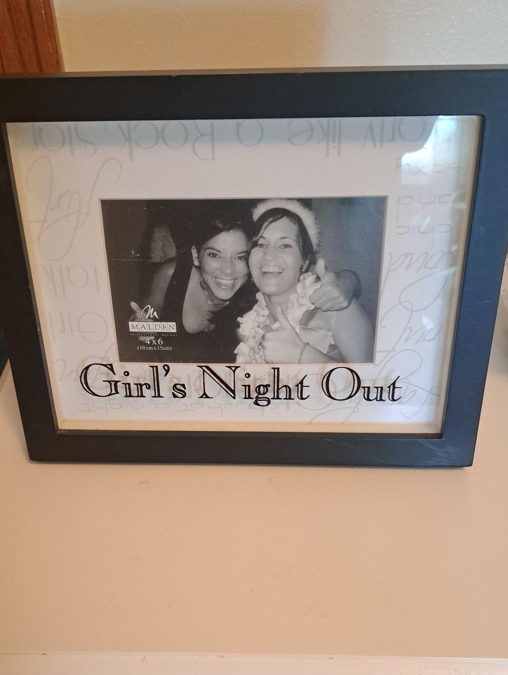 Malden Black Picture Frame with 'Girl's Night Out' Mat